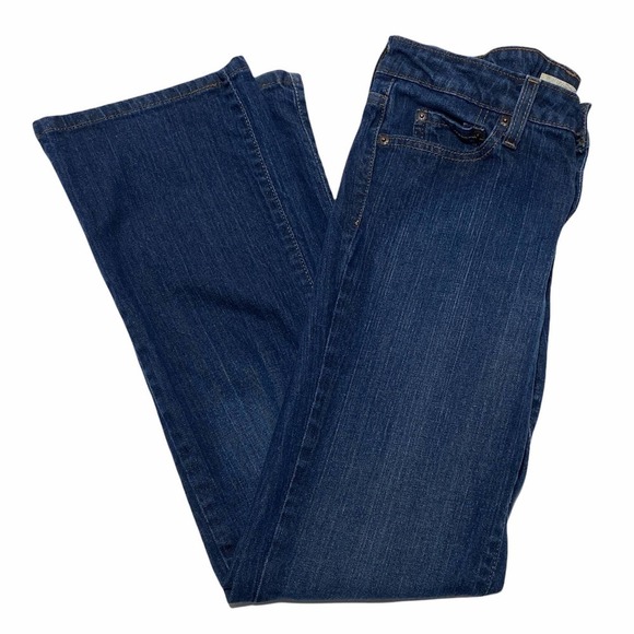 LEVI'S 545 Faded Dark Wash Blue Denim Low Rise Boot Cut 545 Jeans - Picture 1 of 11